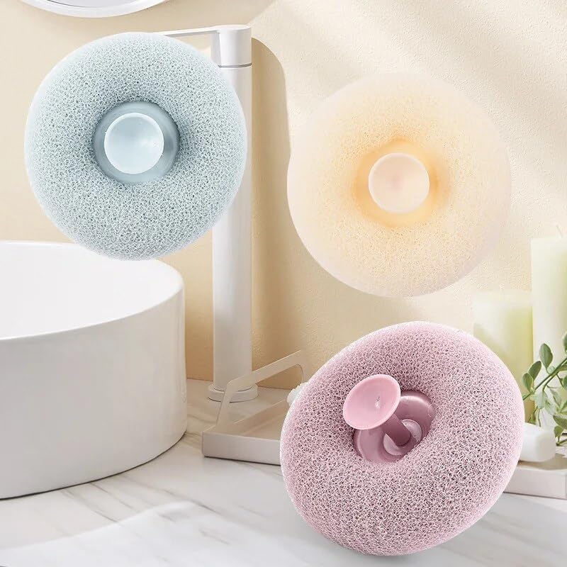 PARVY® Super Soft Bath Sponge Flower, Ultra Soft Bath Body Shower Sponge, Sucker Bath Flower Sponge, Bath Sponge Cleaning Brush Loofah Bath Sponge Body Scrubber (1Pcs) (Multicolor) - Image 1