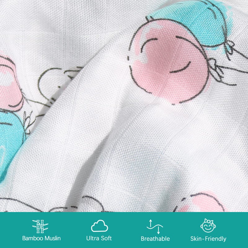 Biloban Muslin Bassinet Sheets Fit for AMKE 3 in 1, Besrey, Bellababy, Evolur Stellar, Milliard, TCBunny and Other Bedside Sleeper Bassinet - 2 Pack - Image 5