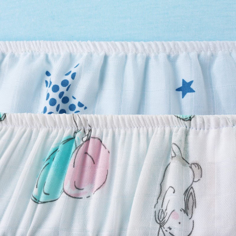 Biloban Muslin Bassinet Sheets Fit for AMKE 3 in 1, Besrey, Bellababy, Evolur Stellar, Milliard, TCBunny and Other Bedside Sleeper Bassinet - 2 Pack - Image 3