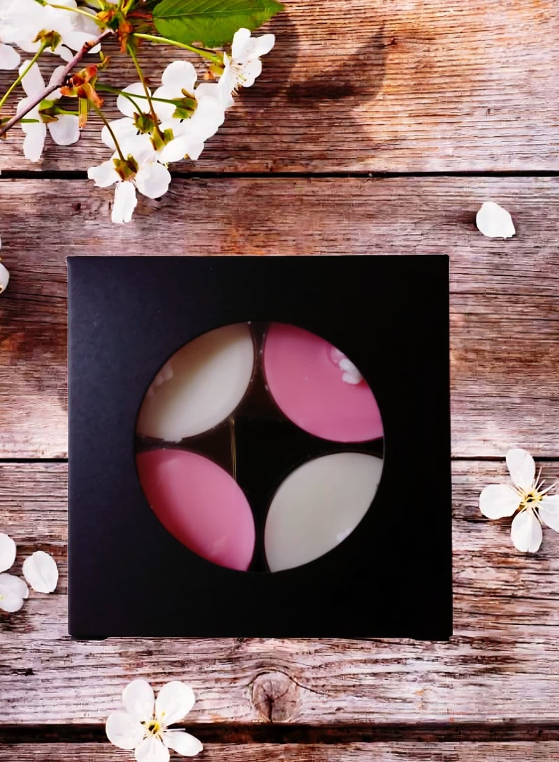 Scented Tealight Candles, Arabian-inspired Fragrances, Natural Wax, Set of 4pcs - Image 5