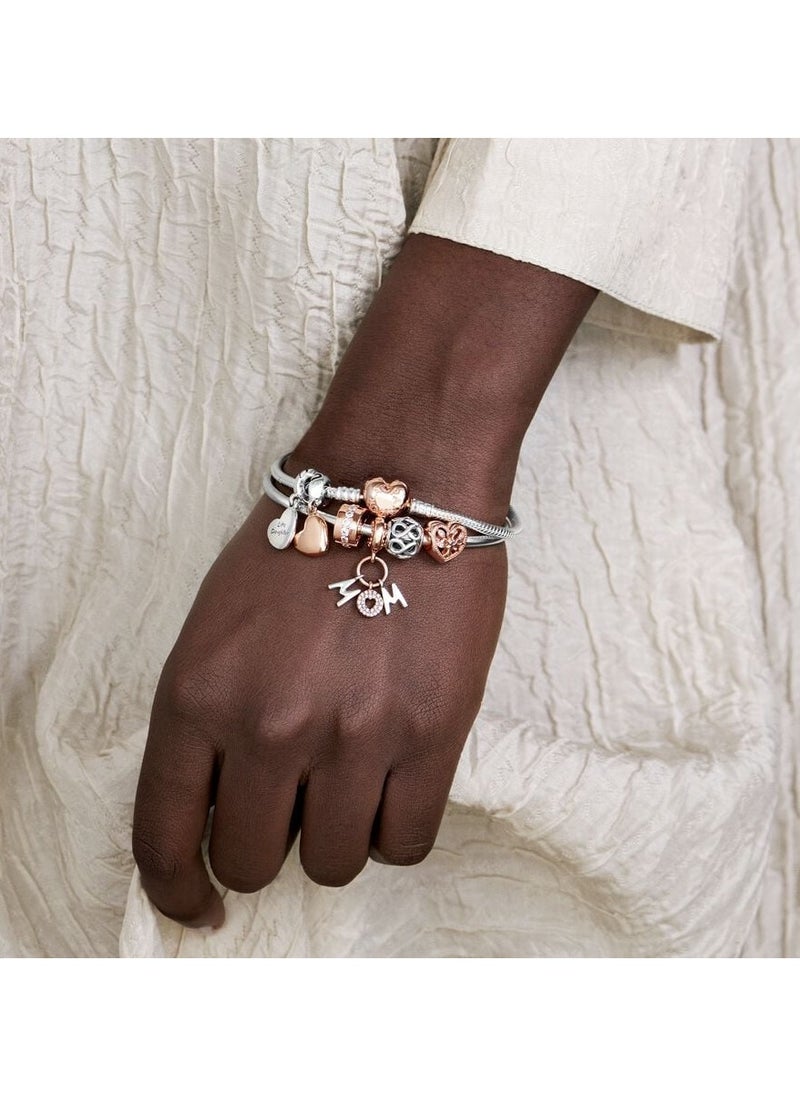 PANDORA - Moments Heart & Snake Chain Bracelet, Size 18cm - Image 1