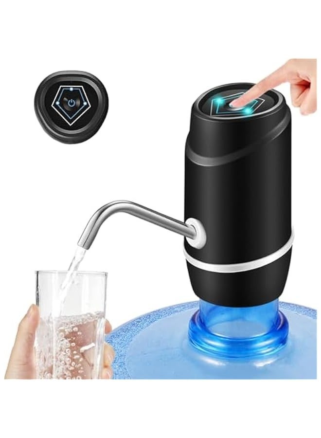 TRASSLE 5 Gallon Water Bottle Pump, Electric Drinking Portable Water Dispenser, USB Charging Drinking Portable Electric Switch for Universal 2-5 Gallon Bottle for Outdoor Home Office - Image 1