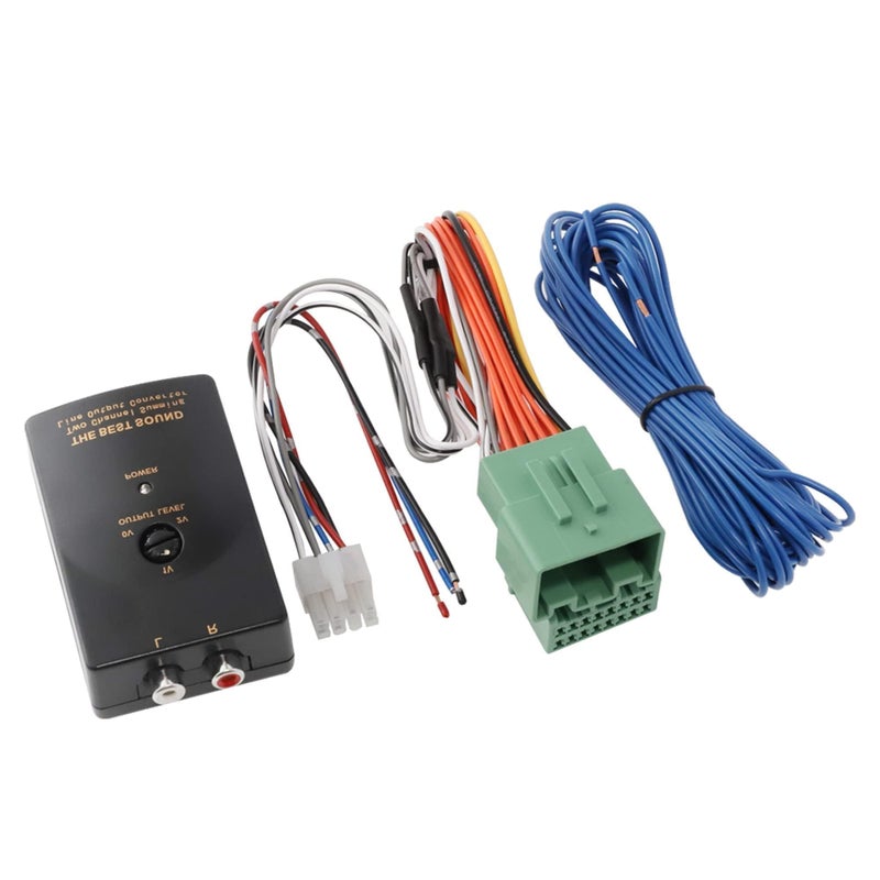 NuIth Add Amp Amplifier Subwoofer Interface Kit Fit for 2014-2021 GM Vehicles Chevy Silverado Camaro Yukon on Factory OEM Radio Stereo System 2-Channel RCA line Output Converter - Image 1