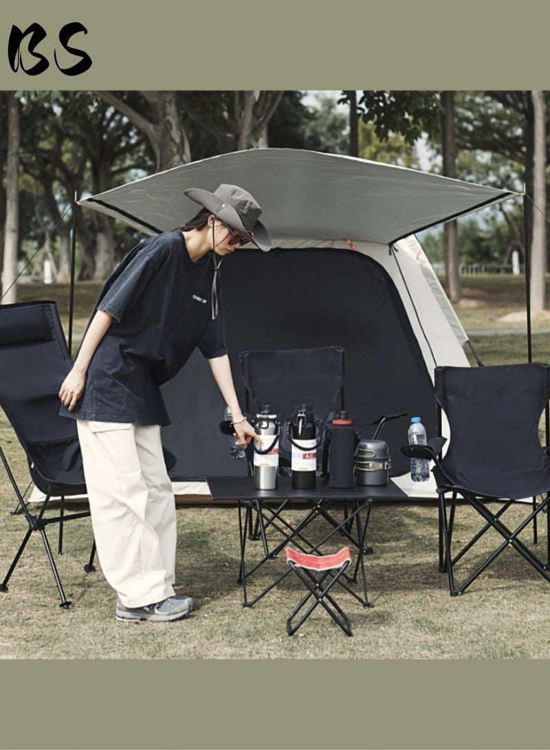 BS Portable camping chair (with carrying bag) | Folding fishing chair with armrests and cup holder | Can be used as a sports chair, outdoor chair, and lawn chair | Durable and multifunctional folding chair | Portable beach chair - Image 4