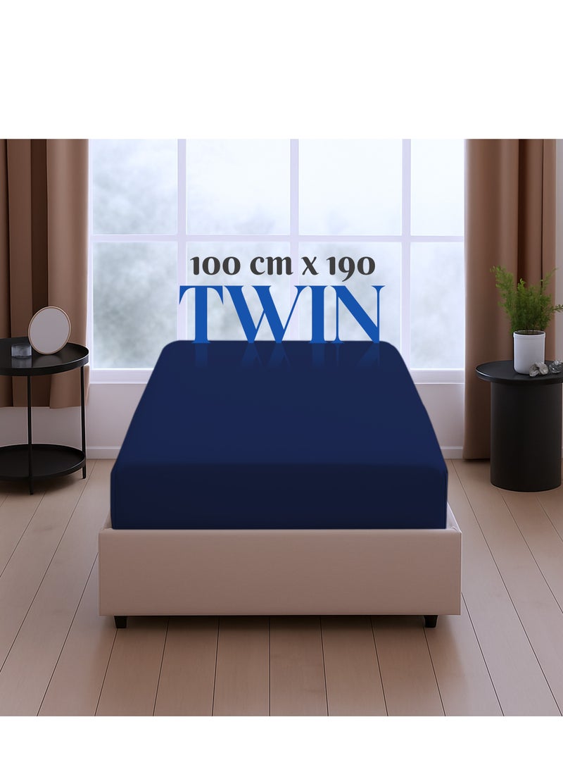 Infinitee Xclusives Infinitee Xclusives Fitted Sheet Twin Size – 1 Piece 39”x75” deep Pocket Blue Twin Size Fitted Sheets only, Fitted Bed Sheets – Lightweight Soft Microfiber, Shrink and Fade Resistant Fitted Sheets  - Image 2