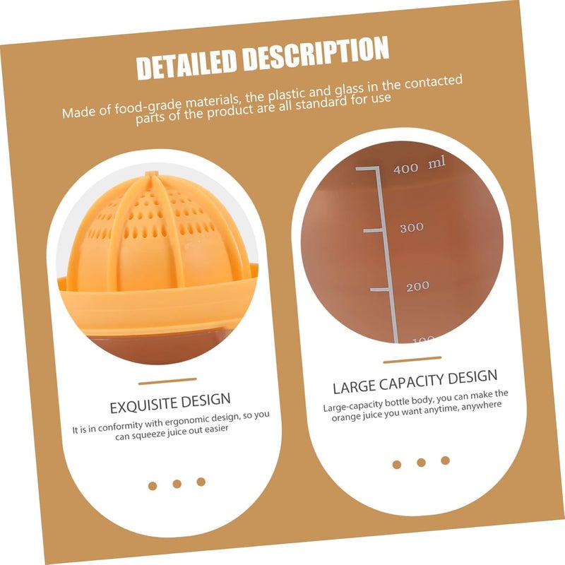 Meneflix Manual Citrus Juicer with Easy Press Handle Handheld Orange Lemon Squeezer for Fresh Juice Portable Durable Design for Kitchen Travel Outdoor Use - Image 2