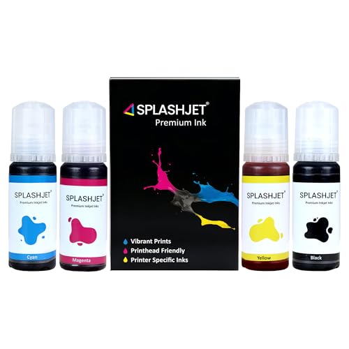 Splashjet 001 Compatible Refill Ink for Epson L4150, L4160, L6160, L6170, L6190 Printer - Compatible Ink Bottle for Epson 001 Ink Code (70gm x C/M/Y/K) Ink Bottle- 501798 - Image 2