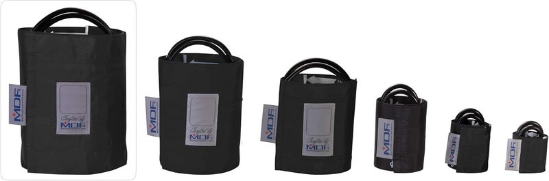 MDF Instruments كفة ضغط الدم MDF2090470 MDF خالية من اللاتكس للذراعين مزدوجة الأنبوب لون أسود