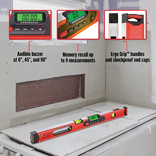 Kapro - 985D Digiman Magnetic Digital Level - 24-Inch - For Leveling and Measuring - Features Plumb Site, Ergonomic Handle, and Carrying Case - Image 5