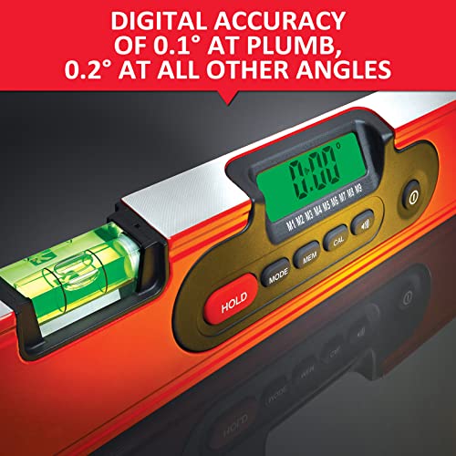 Kapro - 985D Digiman Magnetic Digital Level - 24-Inch - For Leveling and Measuring - Features Plumb Site, Ergonomic Handle, and Carrying Case - Image 4
