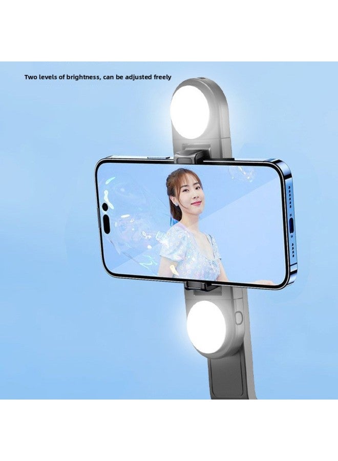 Loquat Extendable Selfie Stick 1.8 Meters Stand Mobile Phone Universal Bracket Stainless Steel Tripod Stand For Mobile Photography-Color:R58 Bluetooth Selfie Stick-Stainless Steel-Black-Double Small Lights - Image 5