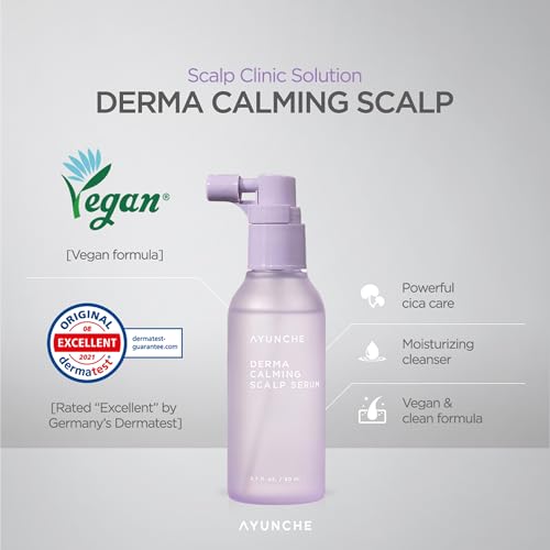 AYUNCHE Derma Calming Hair Serum 2.7 fl oz (80ml) [For Dry & Weakened Scalp] | Moisturizing and Soothing | Cica Hair Care | Vegan | Korean Salon Brand - Image 3