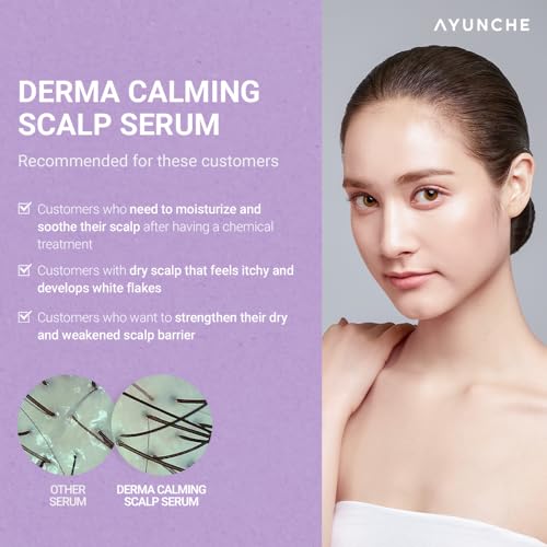 AYUNCHE Derma Calming Hair Serum 2.7 fl oz (80ml) [For Dry & Weakened Scalp] | Moisturizing and Soothing | Cica Hair Care | Vegan | Korean Salon Brand - Image 4