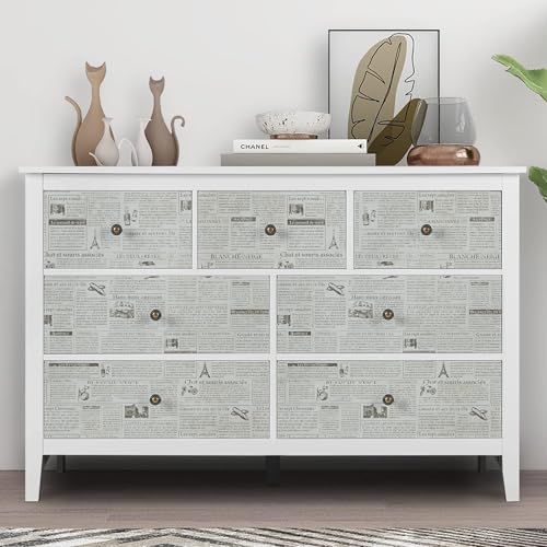 TANONE Newspaper Wallpaper 17.7" X 78.7” Newspaper Backdrop for Photoshoot Vintage - Black and White Contact Paper Peel and Stick Wallpaper Retro for Cabinets Countertops Decorative Gift Wrapping - Image 4