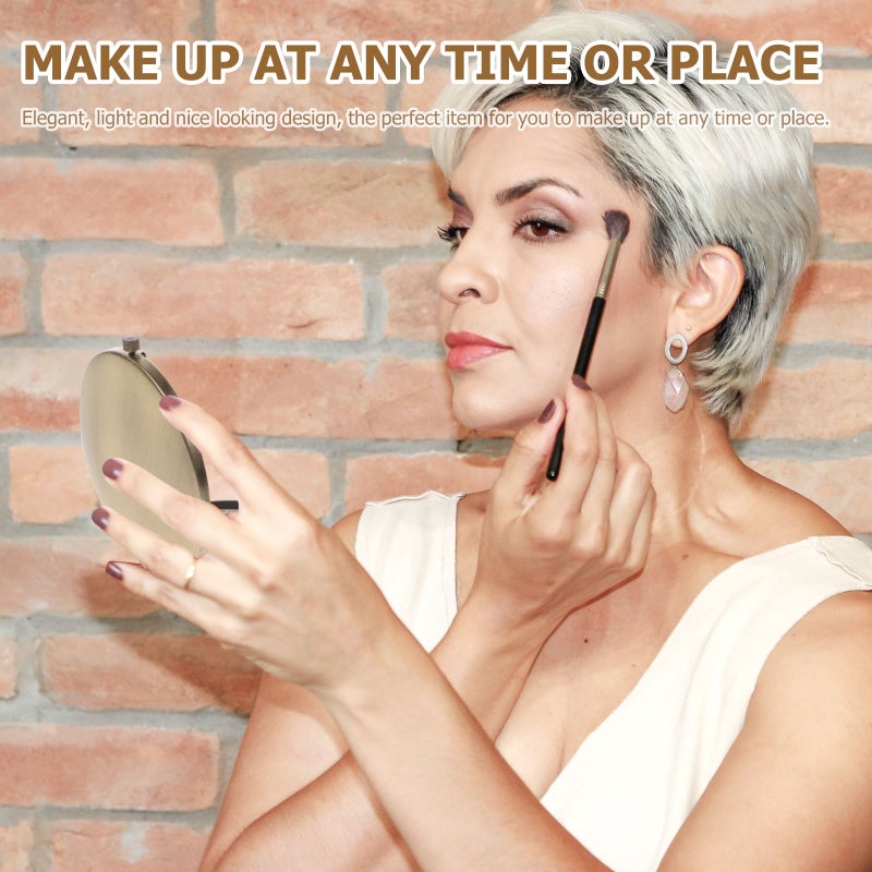Compact Mirror for Women, Foldable Handheld with Clear Reflection, Ideal for Outdoor Use - Image 5