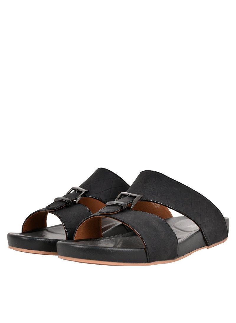 Ferrini - Mens Buckle Detailed Jumbo Arabic Sandals - Image 1