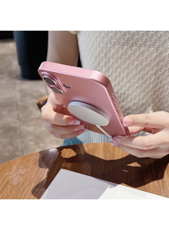 زبون جراب هاتف iPhone 13 من Magsafe Liquid TPU مطلي بطلاء معدني - Image 3