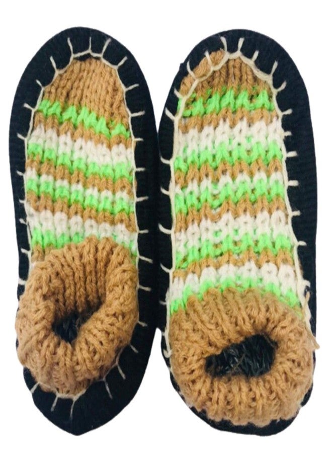 HRBS Woolen Knitted Warm loafer sock slippers for winter Boy & girls- Fit Size 5 to 7 (Set of 1 Pair) (Color May Vary) - Image 3