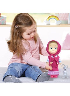 Masha and The Bear Masha and the Bear 12 Cm Toy Doll | Famous Cartoon | Ideal Gift Set for Girls Kids (Masha with Animal - Pink)  - Image 5