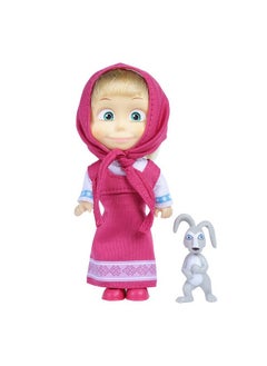 Masha and The Bear Masha and the Bear 12 Cm Toy Doll | Famous Cartoon | Ideal Gift Set for Girls Kids (Masha with Animal - Pink)  - Image 3