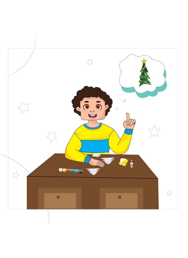 Lighthouse LIGHTHOUSE Art and Craft Kit | DIY Christmas Tree Kit for Kids, Includes 2 Christmas Tree Cards, Colors, Sequins, Paper Cutouts, and More | Christmas Gift for Kids (Pack of 10)  - Image 3