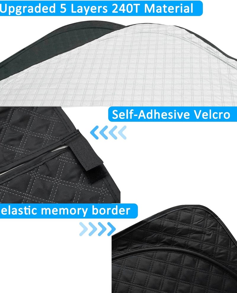 Bestview Windshield Sun Shade Compatible with GMC Sierra 1500 2500 3500 2019 2020 2021 2022 2023, Foldable Reflective Sun Visor Protector, Upgraded 5 Layers 240T Material - Image 2