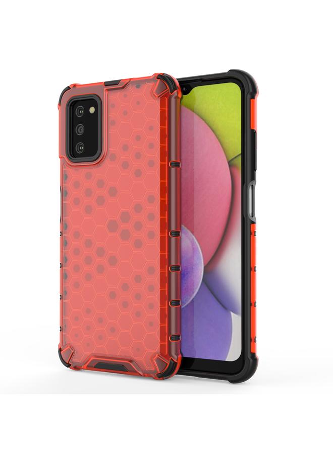 اس-توب جراب لهاتف Samsung Galaxy A03s مقاس 164 مم مقاوم للصدمات على شكل خلية نحل من البولي كربونات + جراب TPU - Image 1