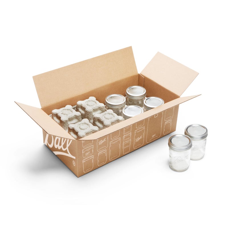 Ball 8 Glass Clear Jars  16 oz  Jars with Lids  Bands  Pint