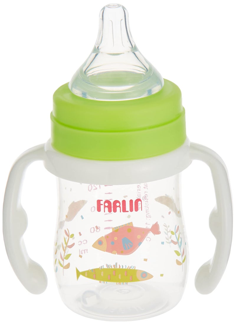 FARLIN AB-42017(M) - PP Feeding Bottle 150CC w/Handle, Piece of 1 - BPA-free - Anti-colic silicone