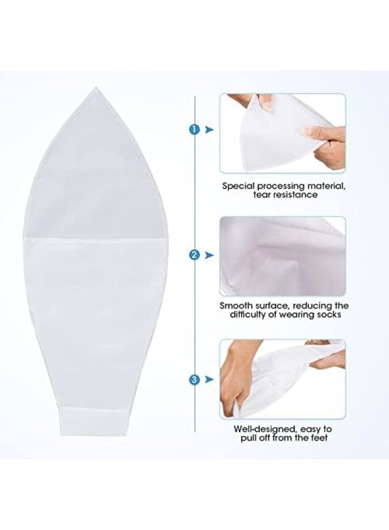 SYOSI 10 Pieces Easy Slide Open Toe Compression Sock Aid, Slip Stocking Applicator for Elderly, Disabled, Pregnant Women & Men – Convenient Compression Stockings for Easy On and Off (White) - Image 3