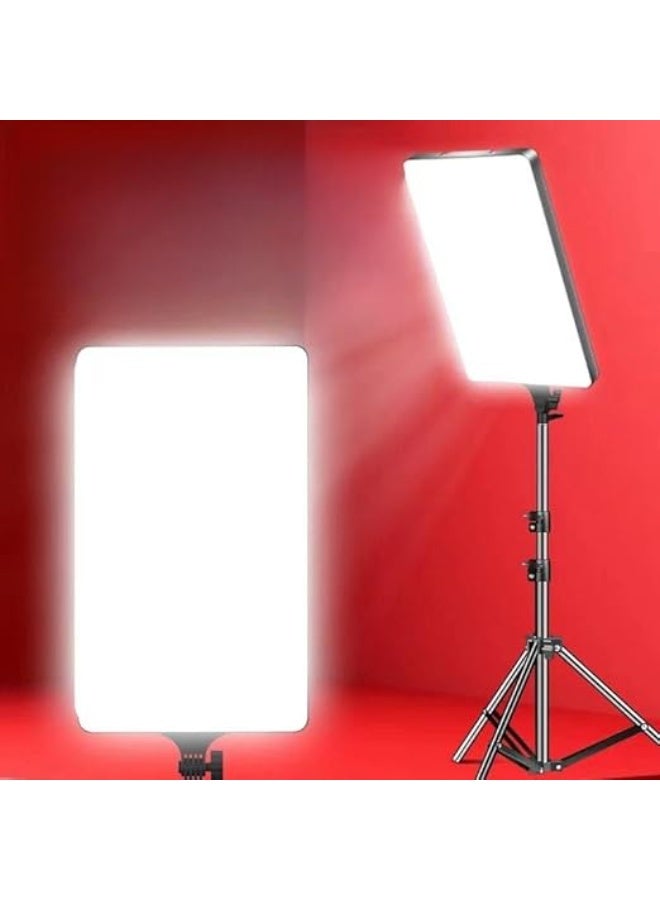 Soft LED Video Light Panel 100W – Adjustable Color Temperature 2700K–5700K, CRI 95+, with Remote Control – Ideal for Studio Photography, Video Recording, Conferencing, and Streaming  - Image 1
