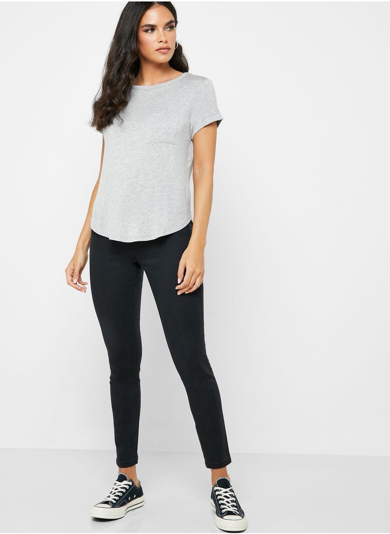 Cotton On - Mid Rise Dark Wash Jeggings - Image 1