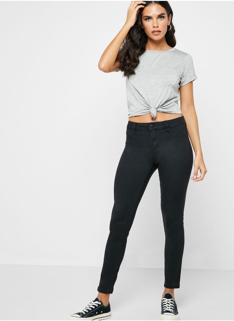 Cotton On - Mid Rise Dark Wash Jeggings - Image 1