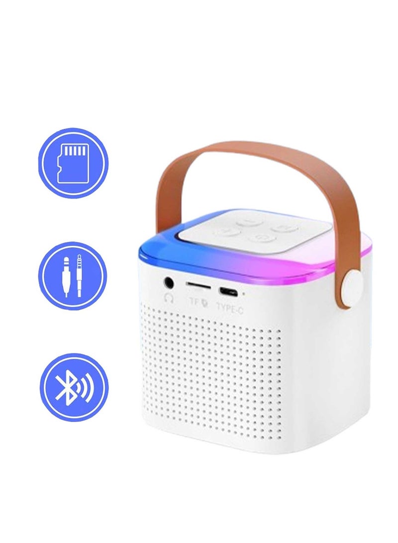 Portable Mini Bluetooth Karaoke Speaker Karaoke Machine with WirelesMicrophone & Voice Changing Effects & Dynamic Lights Karaoke Microphone for Home Party, Birthday Gifts - Image 2