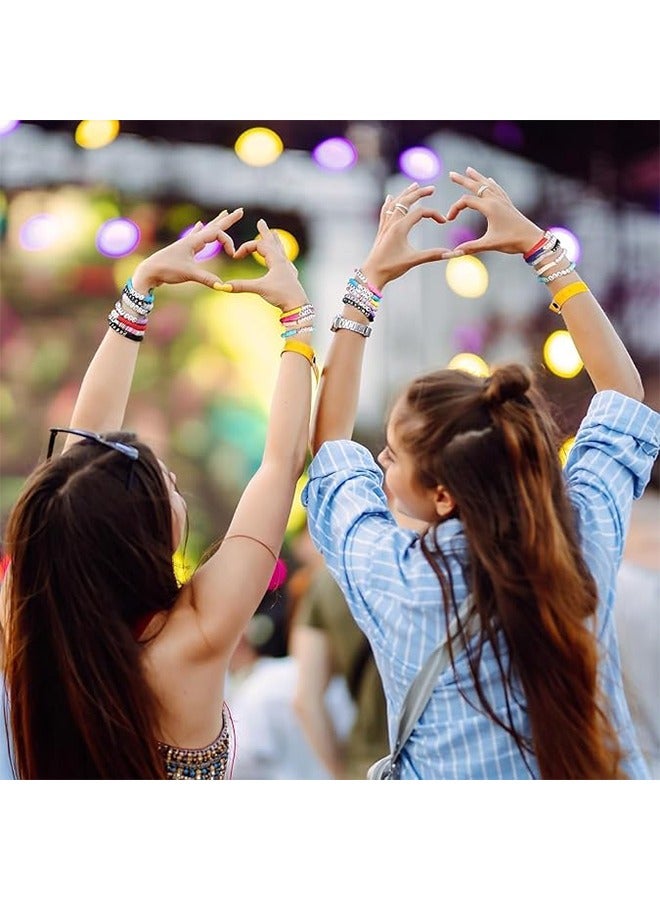 أورجنيزر 11 قطعة تايلور سويفت مستوحاة من أساور الصداقة ، تناسب المرأة ، لون مطرز مستوحاة من الفتيات في سن المراهقة مجموعة أساور المطربين مجموعة أساور بوهيميا مجموعة أساور مجوهرات - Image 5