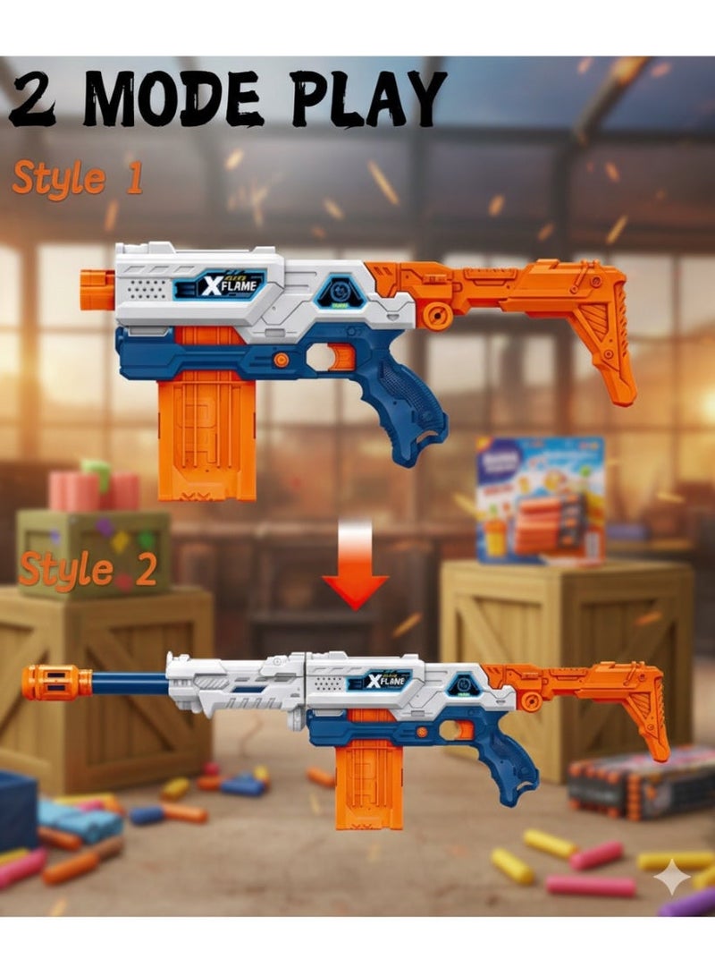 لعبة مسدس رغوة 2 في 1 مع 18 رصاصة 77.5x21x5 سم - Image 2