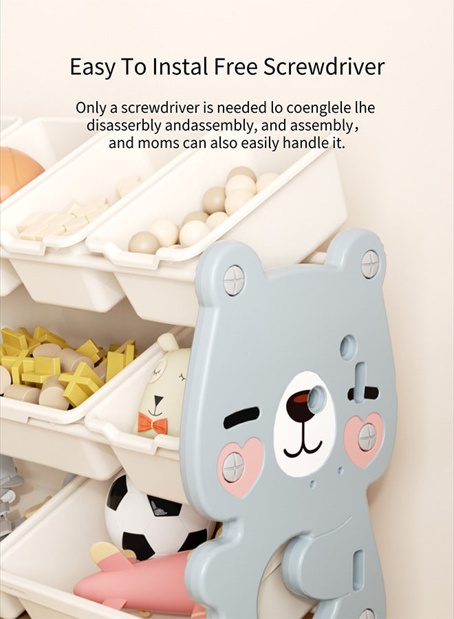 Beauenty Children Deluxe Toy Storage Organizer, Kids Storage Bins Toy Boxes, Children's Toy Storage Rack, Toddler Storage Organizer, Toy Box Organizer - Image 3