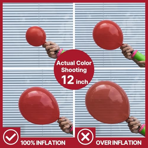 PartyWoo Burgundy Balloons 120 pcs Different Sizes Pack of 18 12 10 5 Inch Maroon Balloon Arch Kit Garland for Valentine's Day Graduation Thanks Giving Christmas Birthday Party Decorations Red-Y62 - Image 3