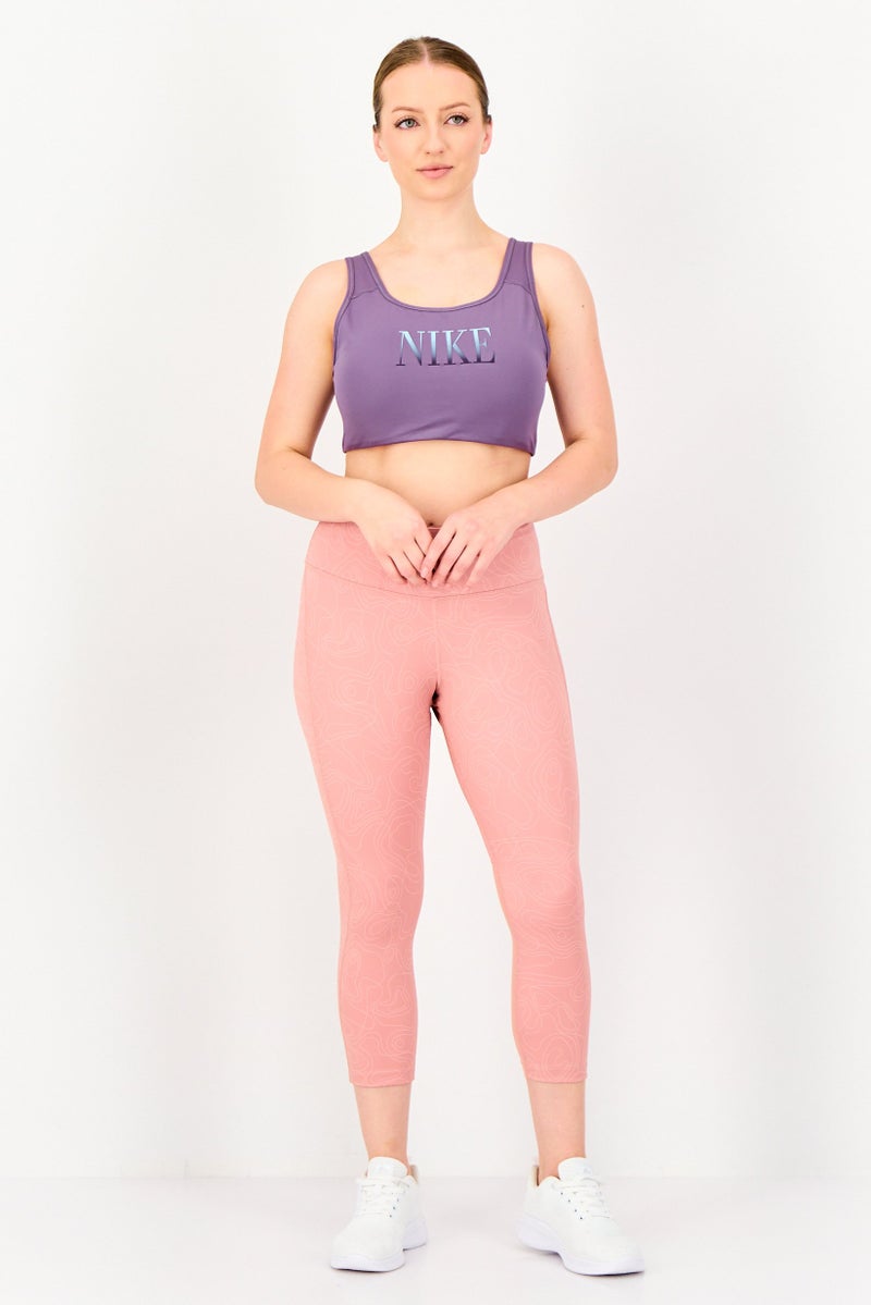 Nike  leggings ضيقة للنساء 3/4 للجري، وردي زهري - Image 4