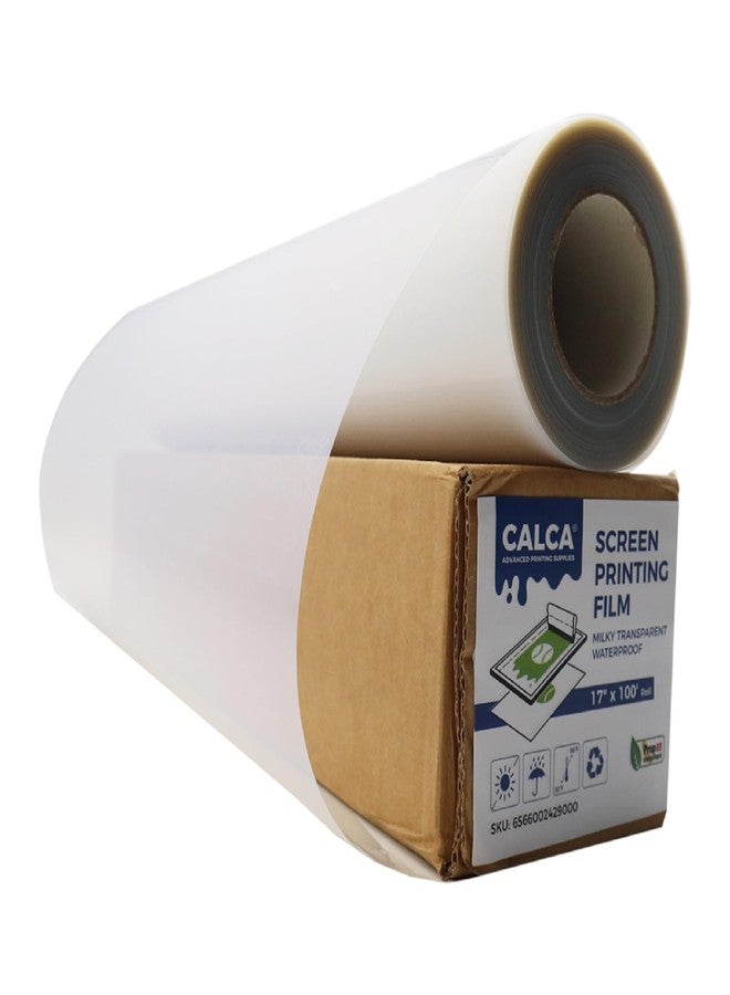 CALCA Waterproof Inkjet Milky Transparency Film for Silk Screen Printing, Milky Inkjet Transparency Film Roll for for Silk Screen (17" x 100FT) - Image 2
