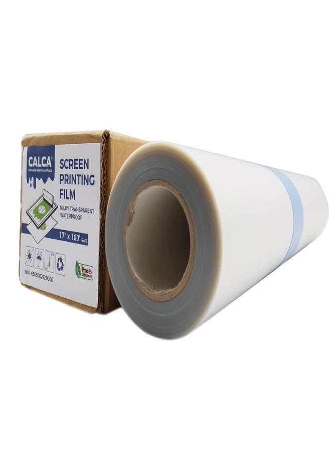 CALCA Waterproof Inkjet Milky Transparency Film for Silk Screen Printing, Milky Inkjet Transparency Film Roll for for Silk Screen (17" x 100FT) - Image 1