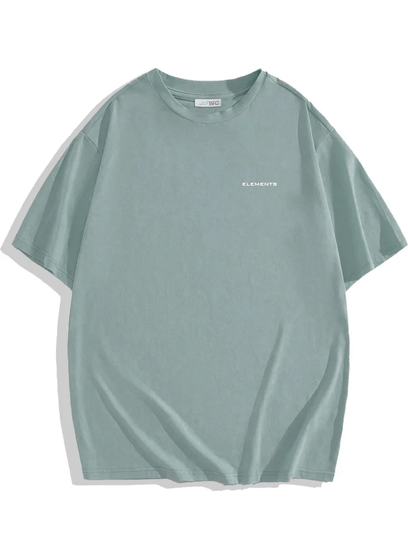 BRZ Collection Unisex Oversize Basic T-Shirt Light Turquoise