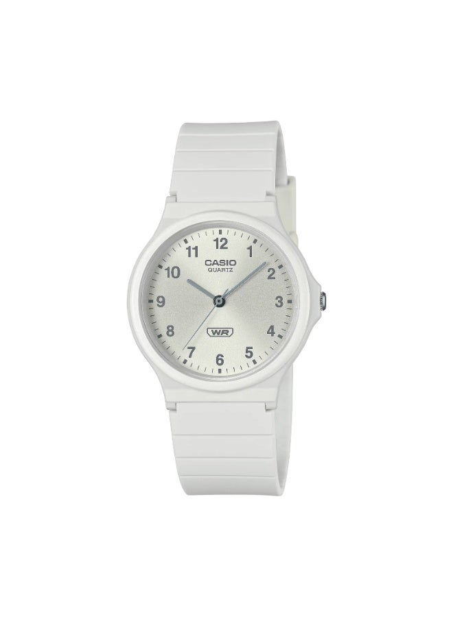 Casio MQ-24B-7BDF Men’s Classic Analog Watch with White Dial & Black Resin Band - Image 1