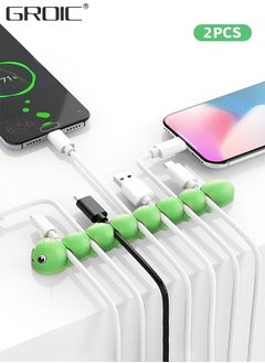 GROIC 2 Packs Cable Clips, USB Holder Wire Organizer, Cord Clips Organizer Management, Organizers, Cute for Home Office Desk and Car  - Image 1