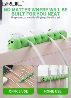 GROIC 2 Packs Cable Clips, USB Holder Wire Organizer, Cord Clips Organizer Management, Organizers, Cute for Home Office Desk and Car  - Image 3
