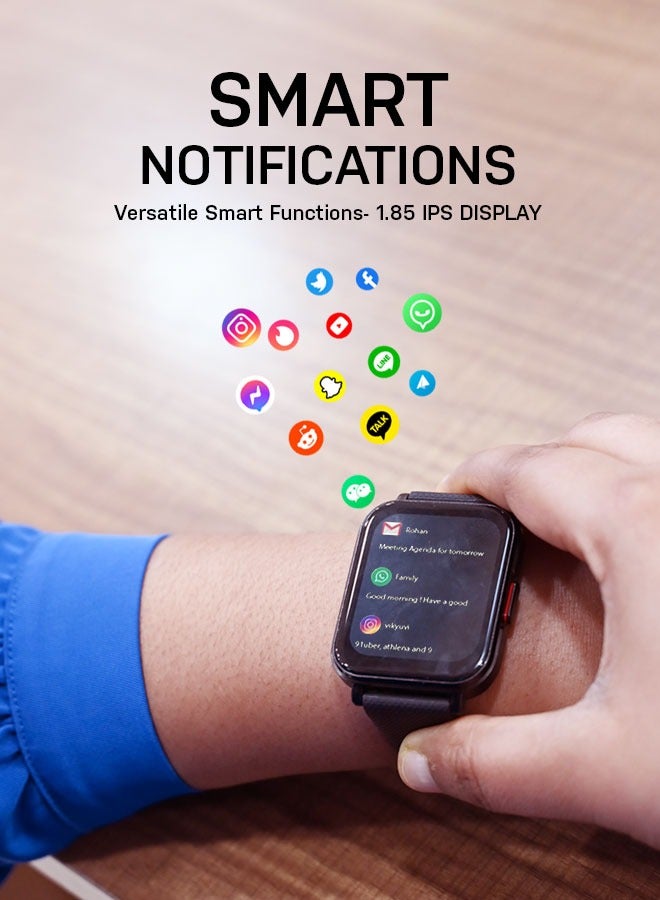 Seeken SEEKEN Gravity N1 NXT Smartwatch - Black | HD Display | Compatible with Iphone and Samsung | IP68 Water Resistant | Long Battery Life | Premium Design | High-Quality. - Image 3