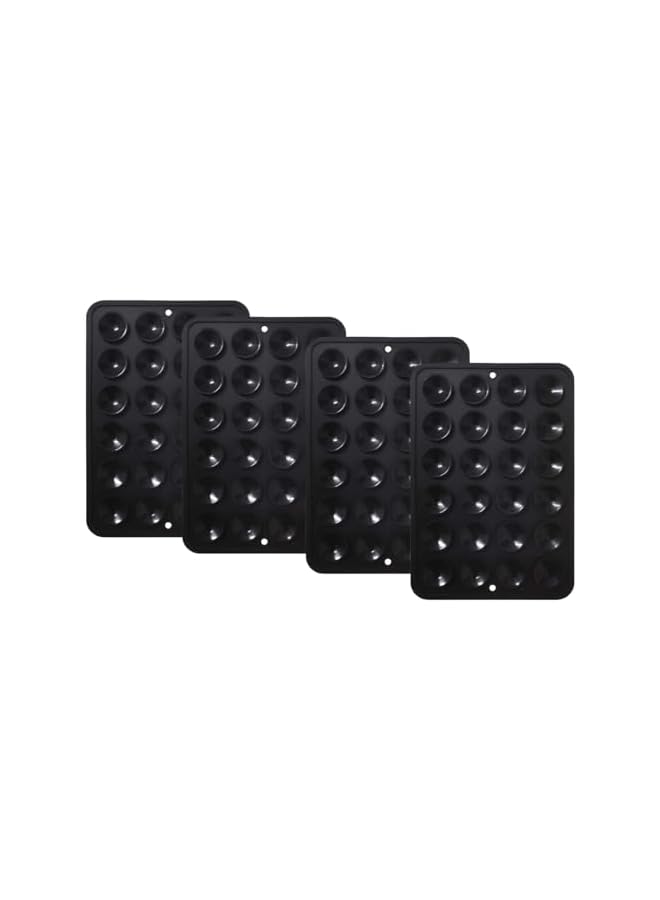 S-TOP 4 Pcs Thickened Suction Cup Phone Mount with 24 Suction Holes | Silicone Sticky Phone Holder for Mirror | Hands-Free Grip for Selfies & Videos - Image 4