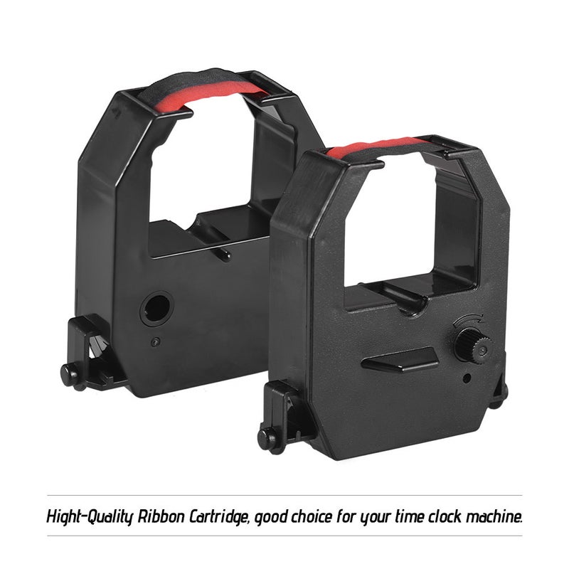 Time Clock Ribbon Cartridge Red Black Ink Colors for Office Electronic Time Clock Recorder Machine - Image 2