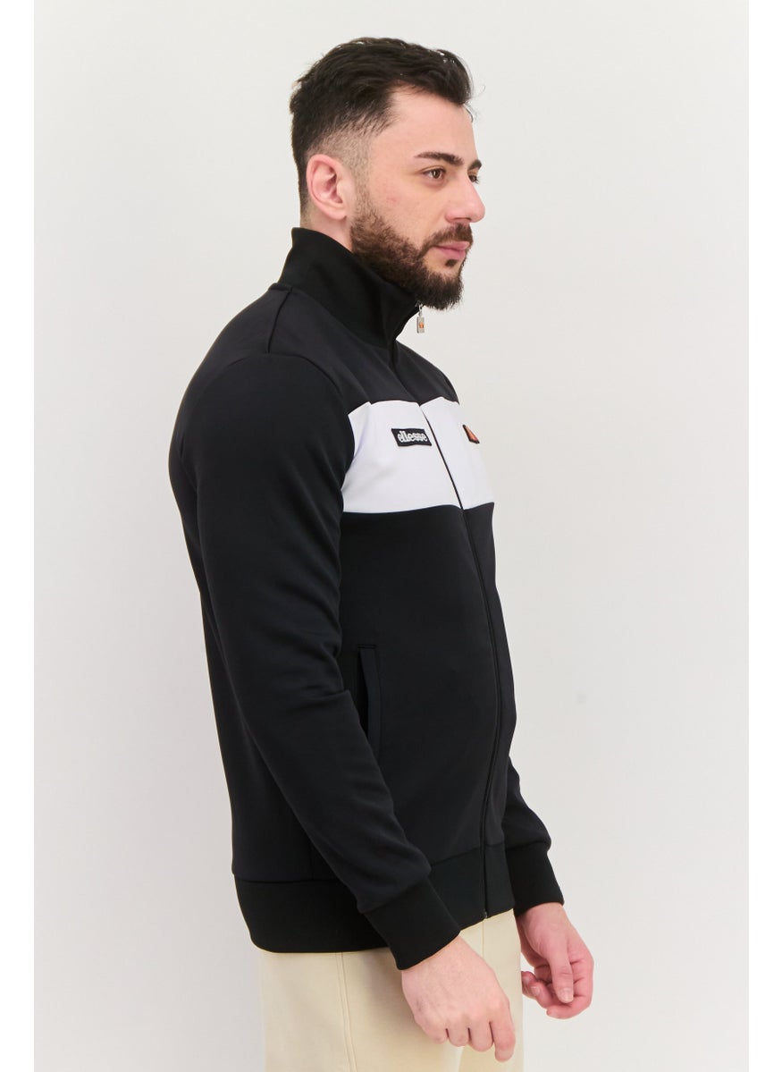 Ellesse Men Sportswear Fit Long Sleeve Training Track Sweatshirt, Black  - Image 3