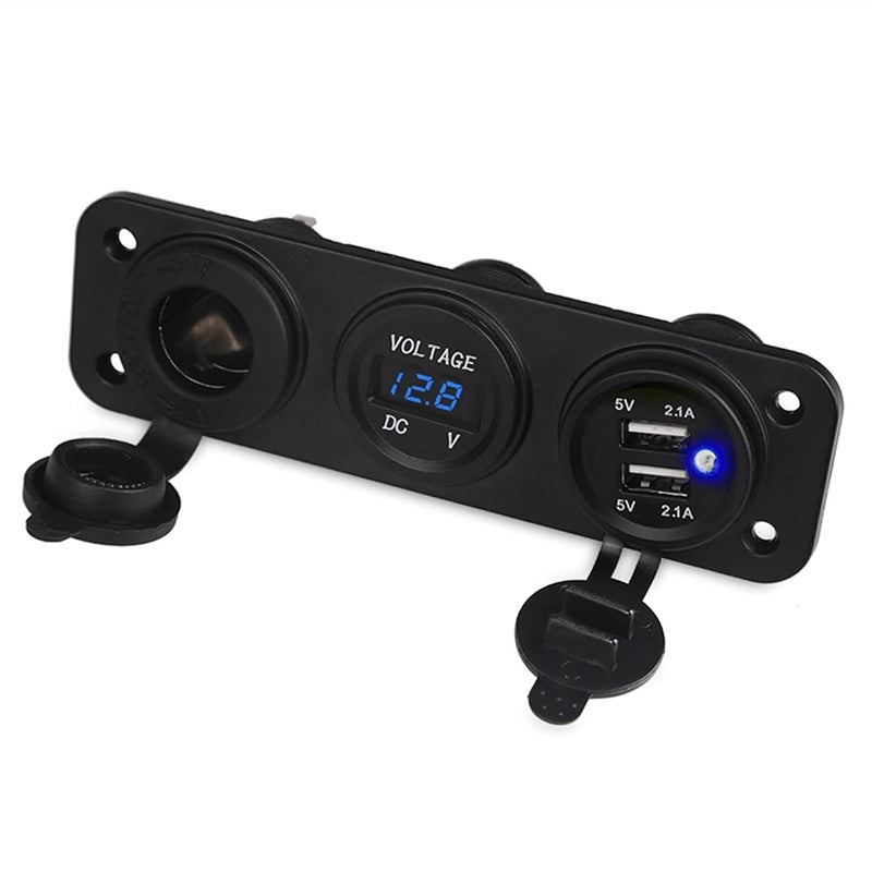 Wivplex 3 Hole Car Switch Panel with USB Charger - Image 1